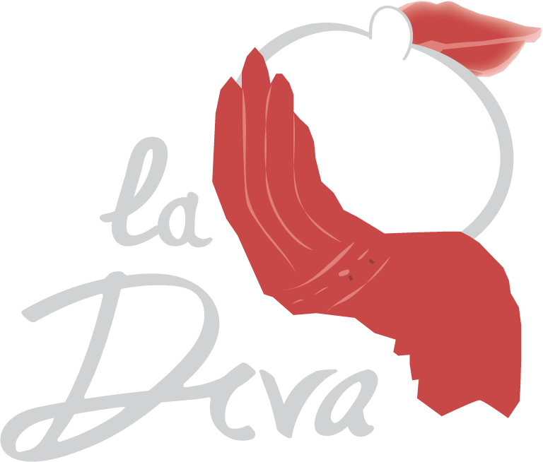 logo la diva gourmande mano con mozzarella